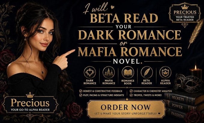 beta read your dark romance or mafia romance novel