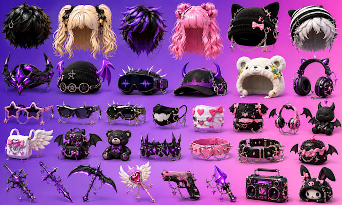 create custom roblox ugc hair, accessories, wareable item, ugc model for upload