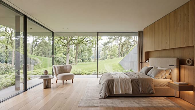 create a 3d interior render for your airbnb, hotel, or restaurant sketchup vray