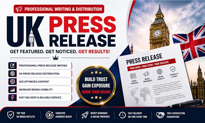 provide uk press release distribution with professional writing