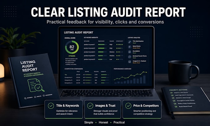 audit your amazon listing SEO with helium 10 and keepa