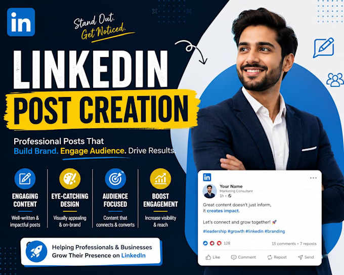create professional linkedin posts for personal brand