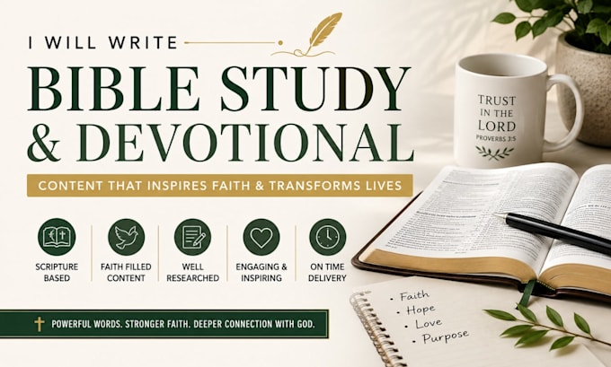 write bible study and devotional content