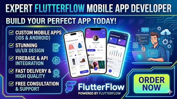 build flutterflow multi vendor marketplace app flutter react native ai app