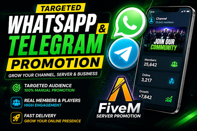 promote your fivem account, telegram and whatsapp