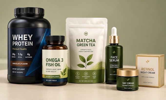 design canva cosmetic mockup packaging supplement label