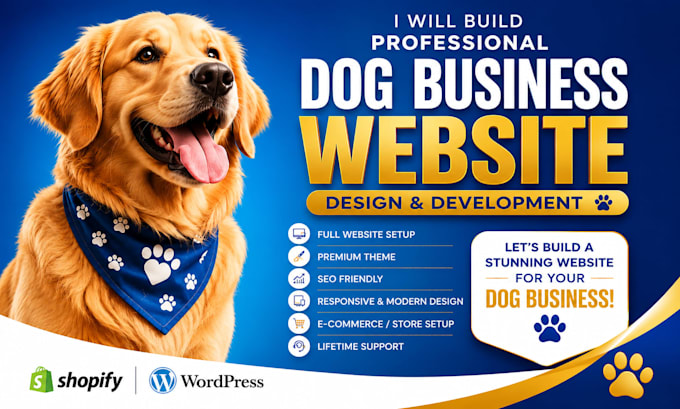 design dog breeder shopify website