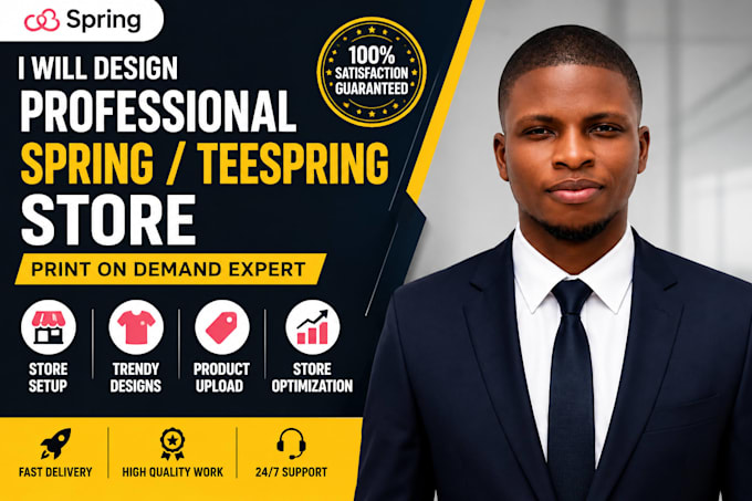 design a professional spring or teespring store effectively