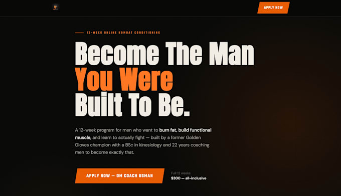 write copy and build a high converting HTML landing page
