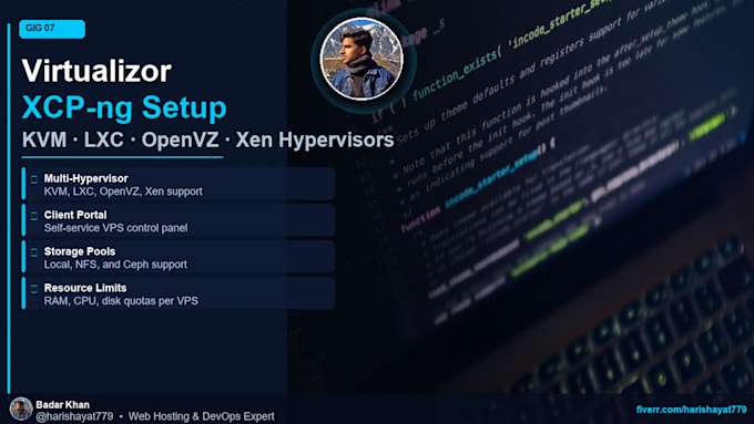 install and configure virtfusion, solusvm, or other virtualization panels