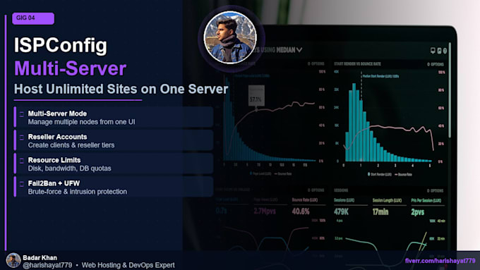 install and configure cyberpanel, aapanel, or ispconfig hosting panel