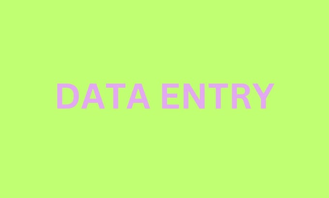 do data entry and sciences tech