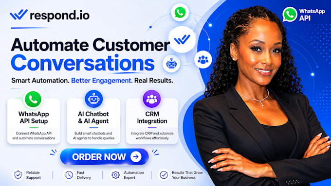 setup respond io ai agent whatsapp API CRM integration automation respond io