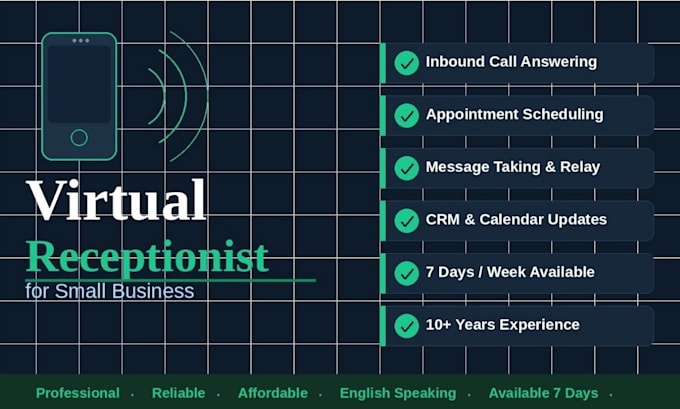 be your virtual receptionist and answer inbound calls for your small business