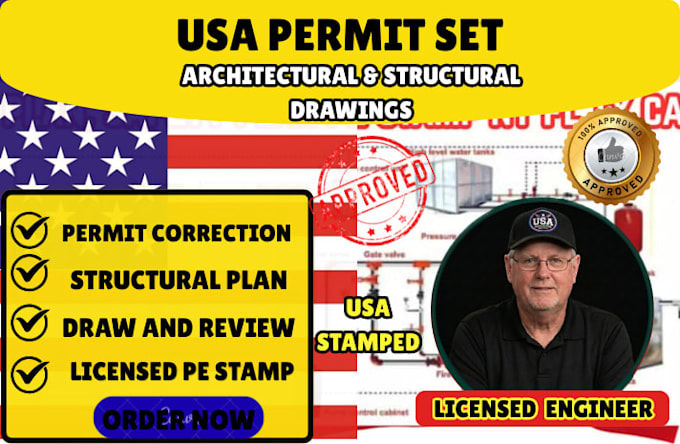 licensed architect civil and structural engineer pe stamp utah mi MD city permit
