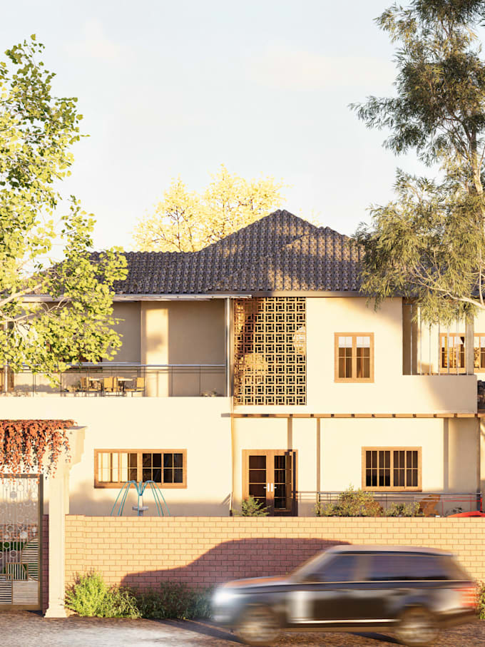 design your architectural project with revit modeling and d5 rendering