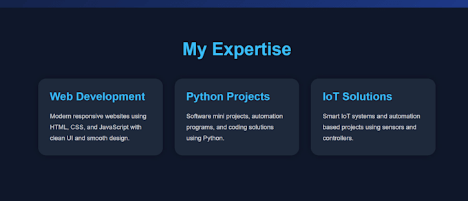 a modern responsive portfolio website for students and professional