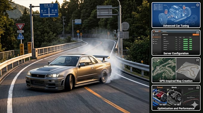 custom beamng car tuning server setup real life map track