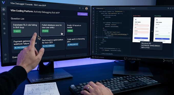build, fix, and scale ai vibe coding bolt and lovable apps
