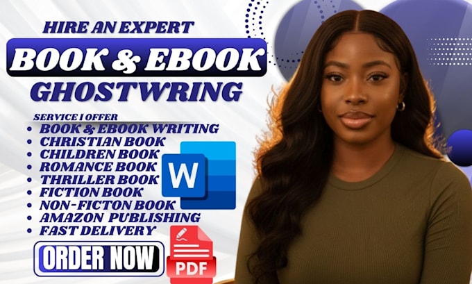 be your 50,000 words ebook ghost writer, book writer, book ghostwriter