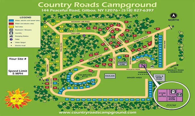 create a custom rv park, campground, or resort map in illustrator