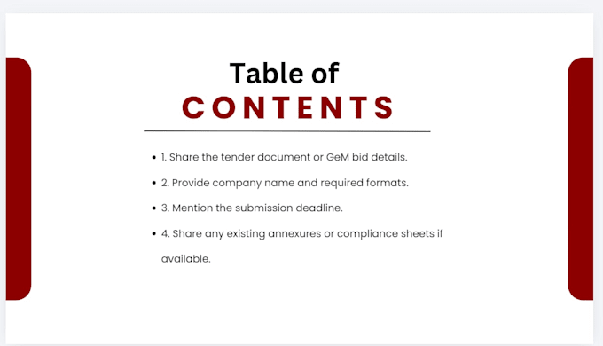 assist in gem tender documentation and bid submission