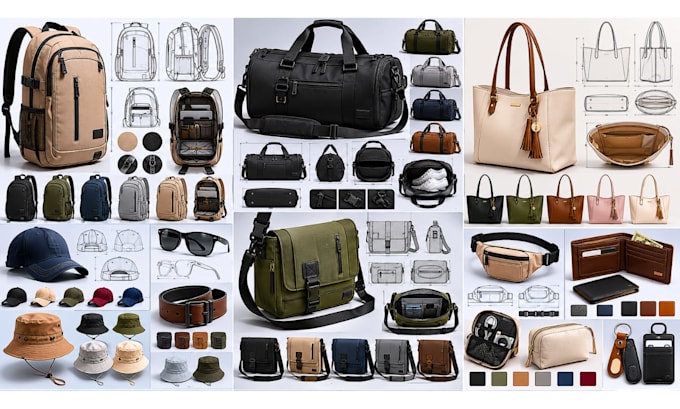 create bag tech pack handbag leather goods spec sheet for manufacturer