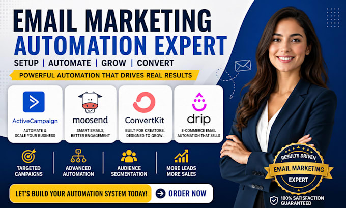 setup activecampaign moosend convertkit drip email marketing automation