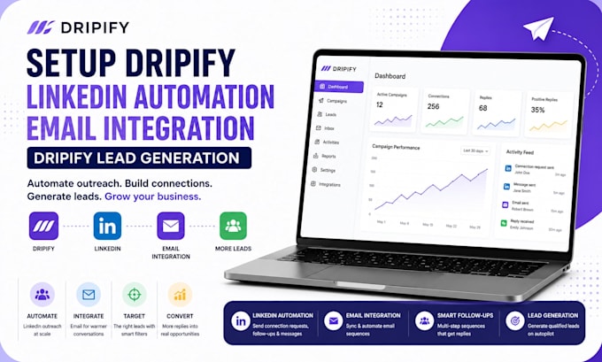 setup dripify linkedin automation email integration dripify lead generation