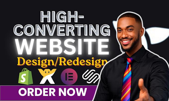design high converting wix, webflow, squarespace, wordpress and shopify websites