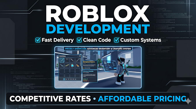 be your roblox developer for scripting, game systems and prototypes
