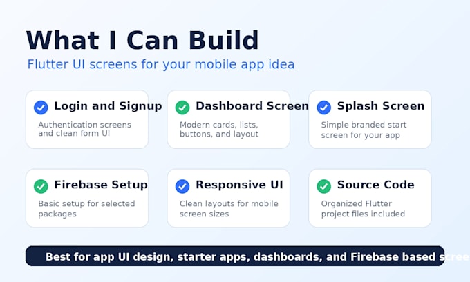 create 3 flutter android app screens
