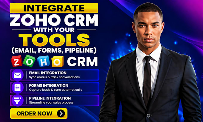 zoho CRM integration, email integration, form CRM sync, pipeline connector