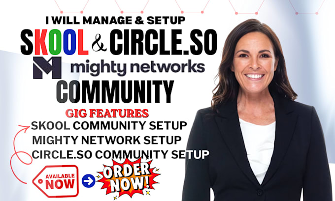 do skool community setup, mighty network, circle so