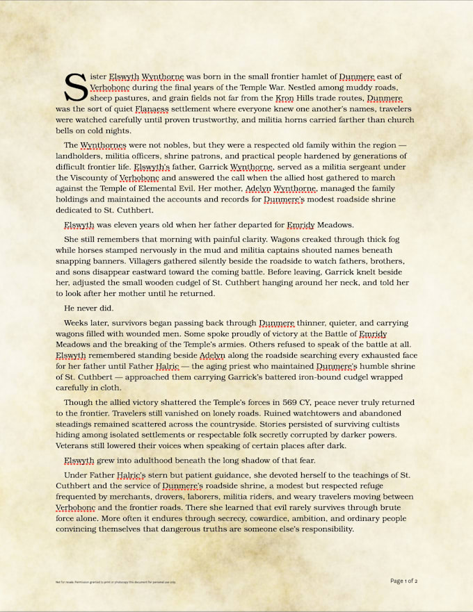 write a custom dnd character backstory