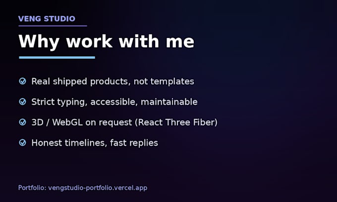 design and develop a fast modern react and nextjs website