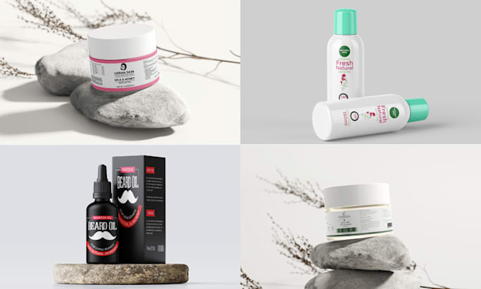 layout skin care label product packaging