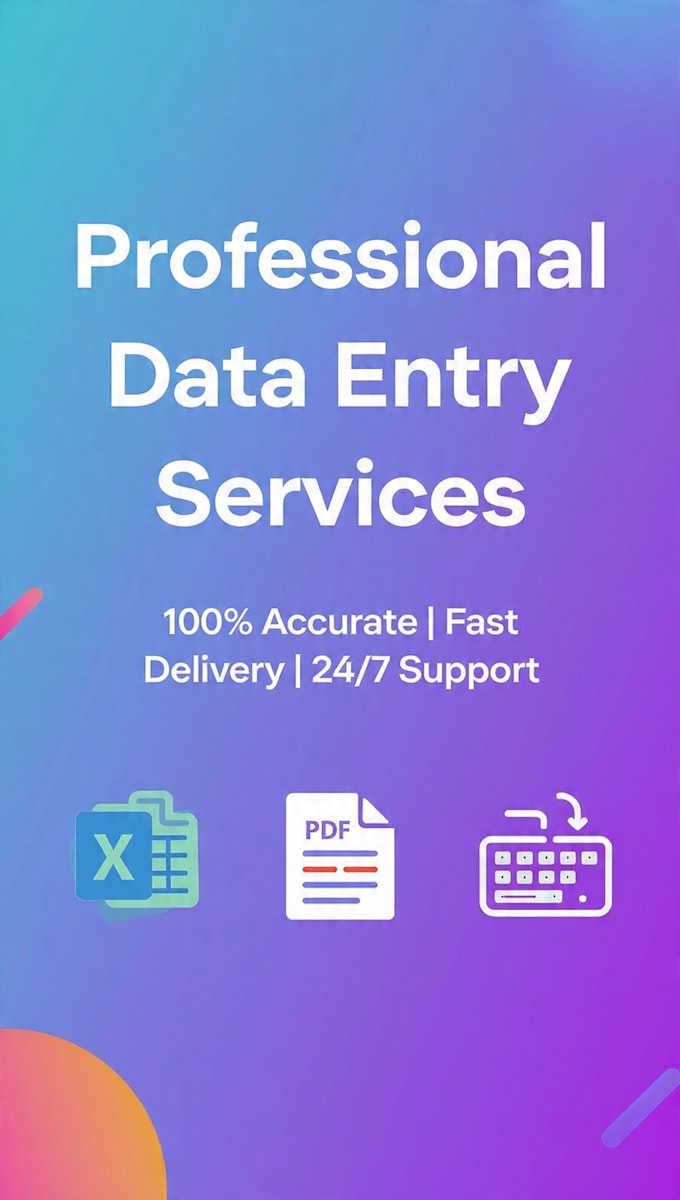 do 100 accurate excel data entry in 2 hours