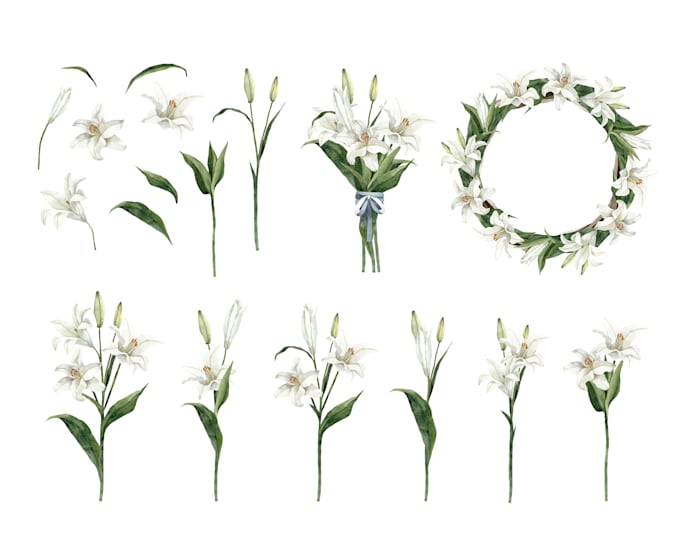 create hand painted watercolor clipart
