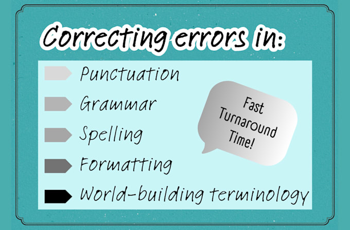 proofread your novel or manuscript