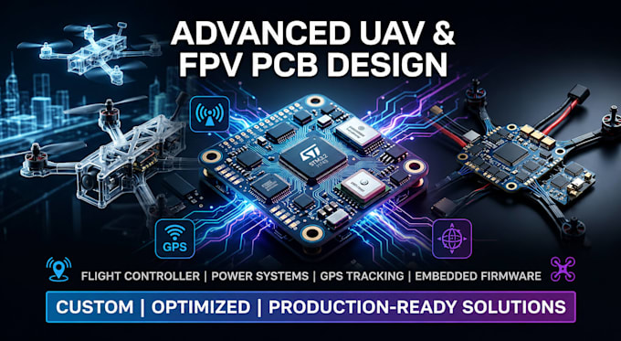 design fpv drone pcb, uav electronics, power systems, flight firmware