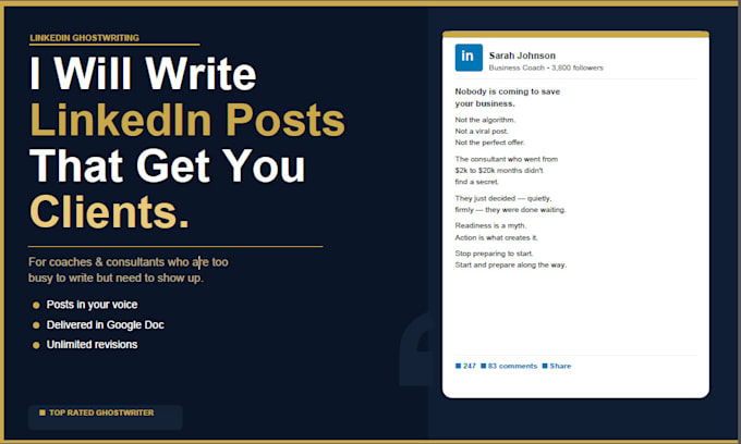 write engaging linkedin posts for coaches and consultants