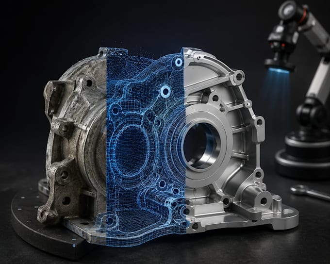 do reverse engineering and 3d cad modeling from scan or stl