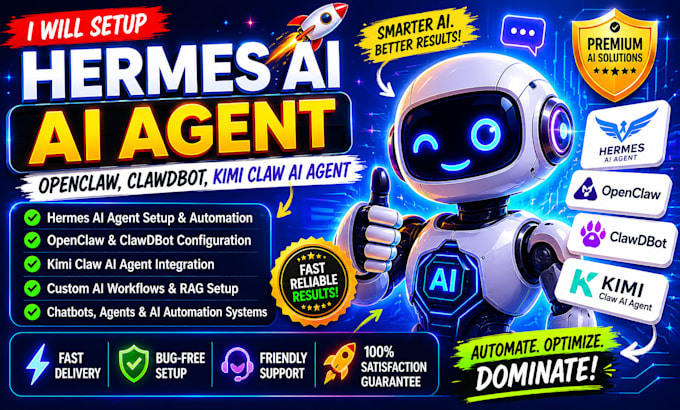 setup hermes ai agent openclaw clawdbot,kimi claw ai agent