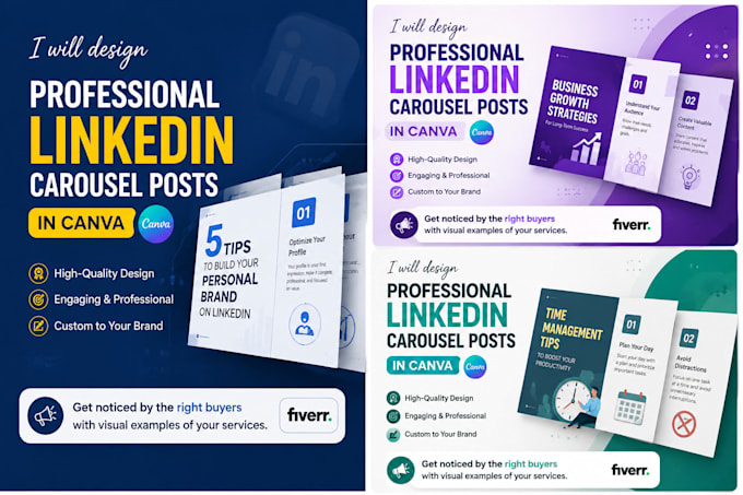 design professional linkedin carousel posts in canva