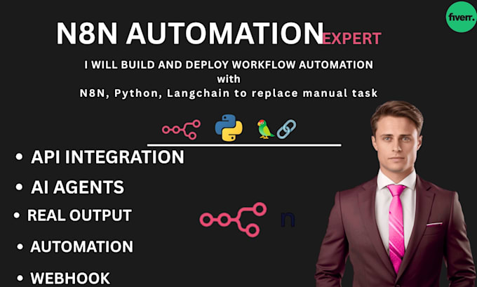 build workflow automation ai agents with n8n python, langchain for manual task