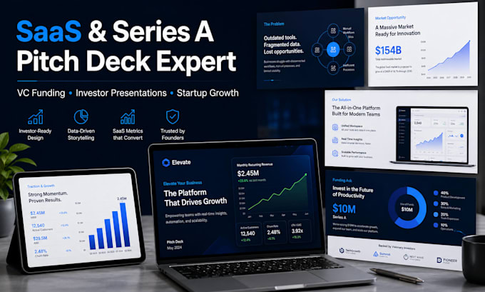 create saas pitch deck series a investor presentation venture capital deck