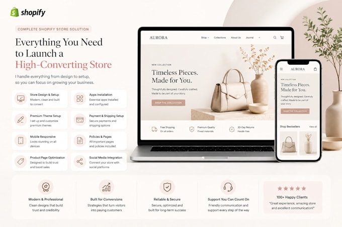 build a luxury inspired shopify store ready to launch