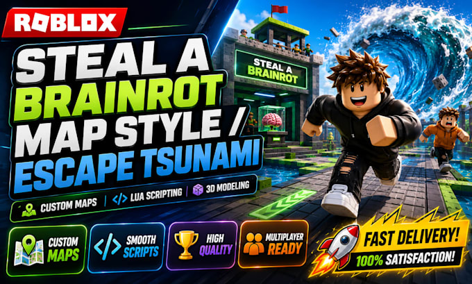 build custom roblox game map with scripting, multiplayer systems, low poly map