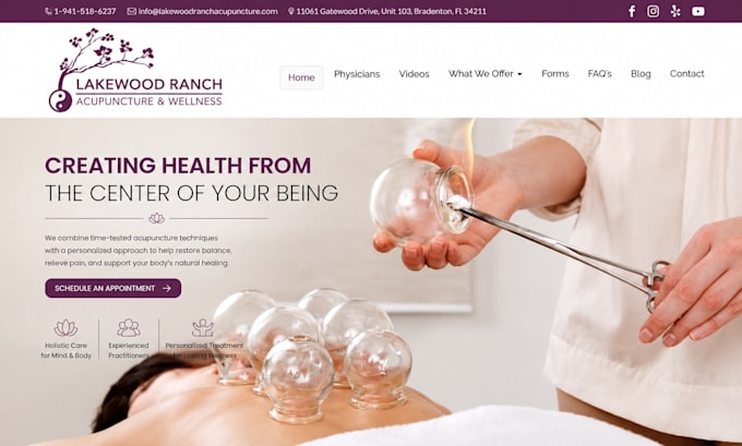 design wix acupuncture website wix clinic website wellness booking website
